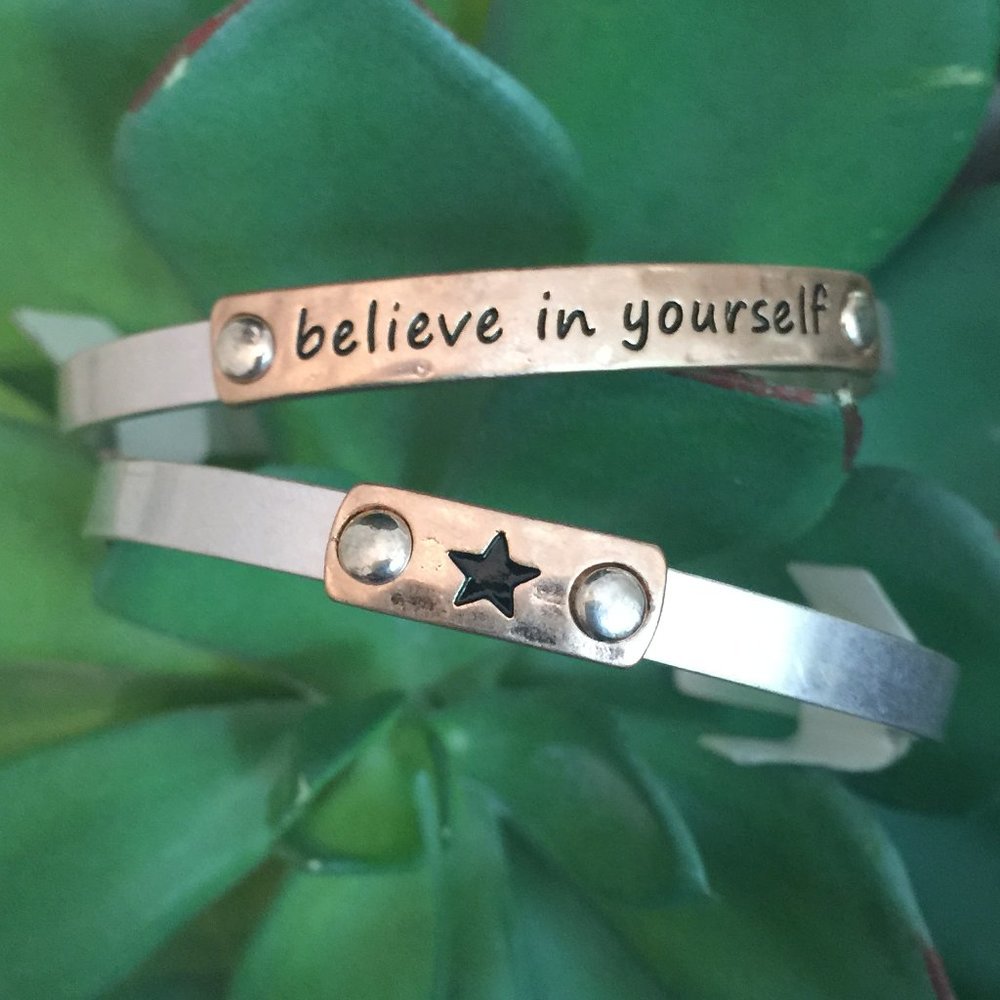 Believe In Yourself Bracelet 2 Piece Set